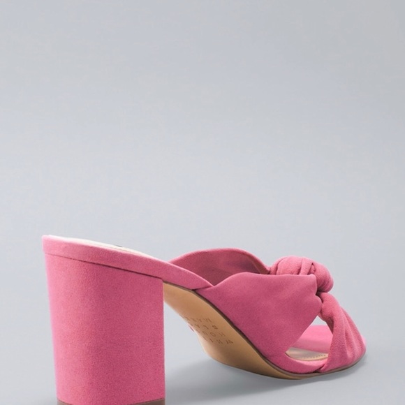 Gorgeous pink suede WHBM mules NEW - Picture 2 of 3